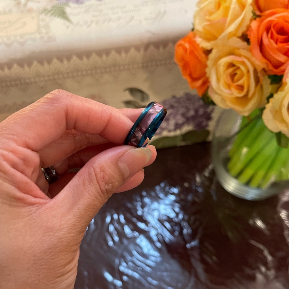 Blue and Pink Ring